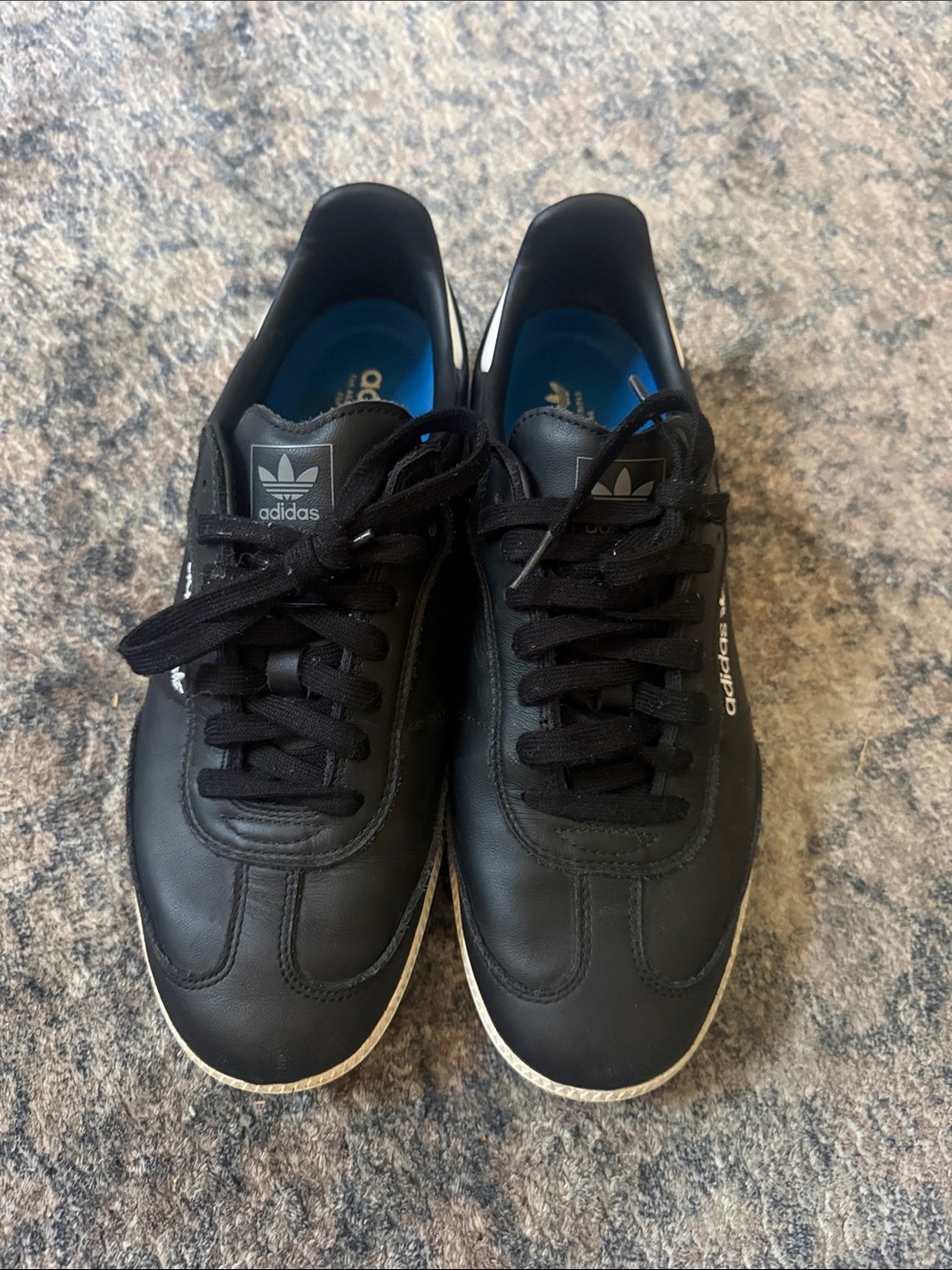 adidas Men’s Black Leather Casual Sneakers